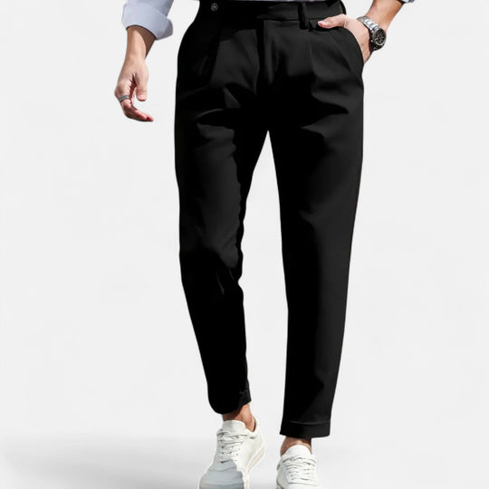 Herren Slim-Fit Bundfalten-Anzughose – Jennoir