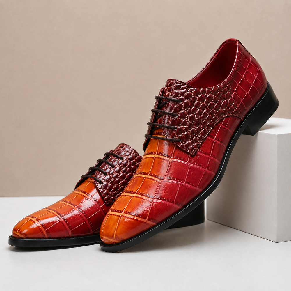 Geprägte Leder Anzugschuhe Herren Business Elegant