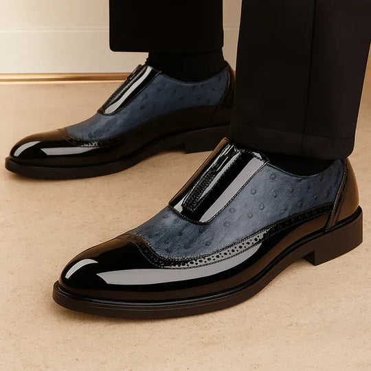 Straußenleder Oxford Herren Anzugschuhe Business