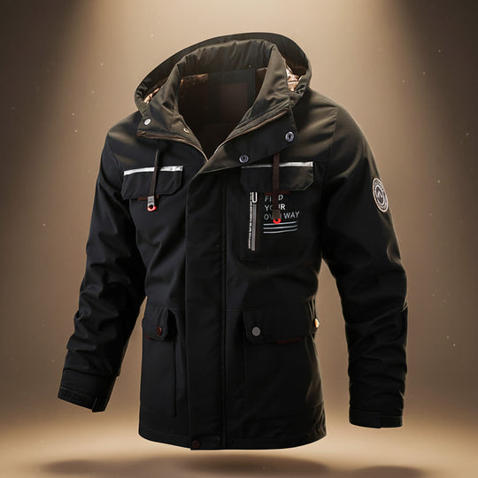 Kapuzen Winterjacke Herren Wetterfest Outdoor Warm