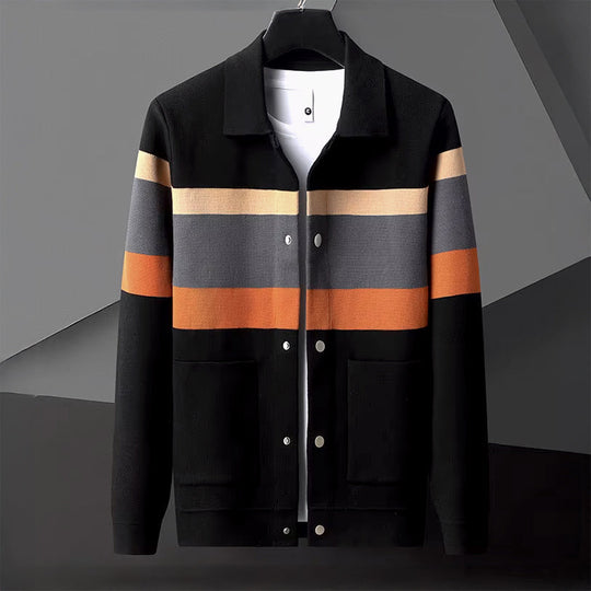 Button-Up Strickjacke Herren Cardigan Baumwolle Elegant