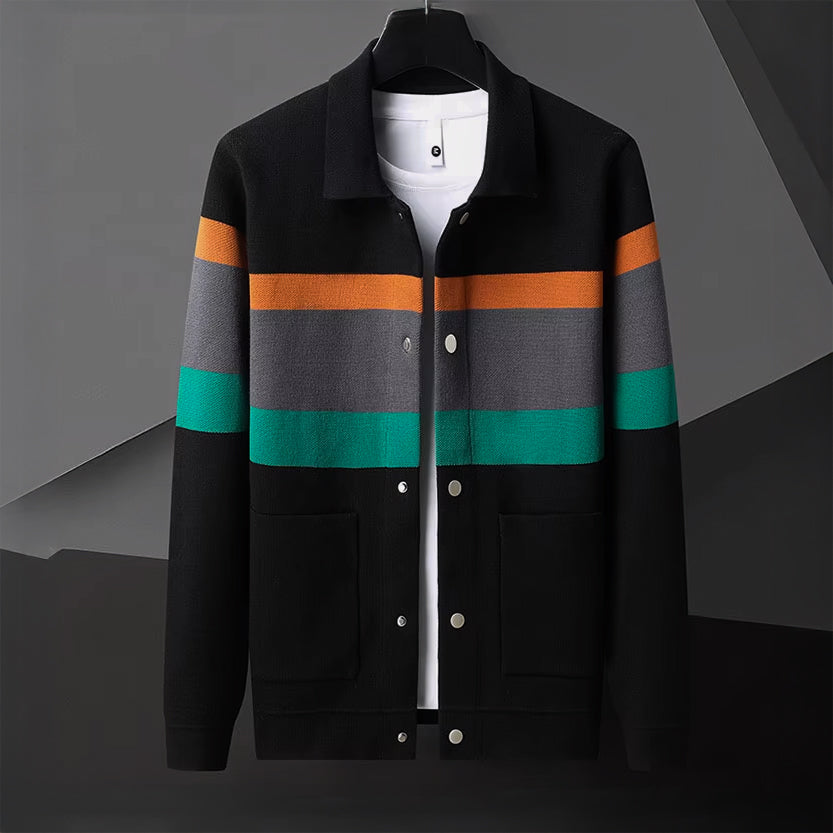 Button-Up Strickjacke Herren Cardigan Baumwolle Elegant