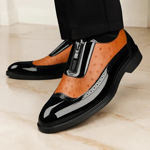 Straußenleder Oxford Herren Anzugschuhe Business