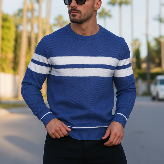 Leichter Baumwoll Pullover Herren Strickpullover Sommer