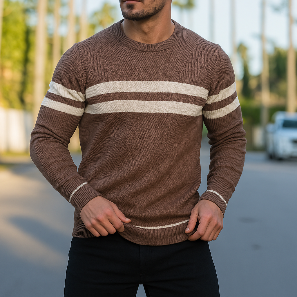 Leichter Baumwoll Pullover Herren Strickpullover Sommer