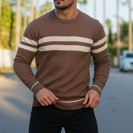 Leichter Baumwoll Pullover Herren Strickpullover Sommer