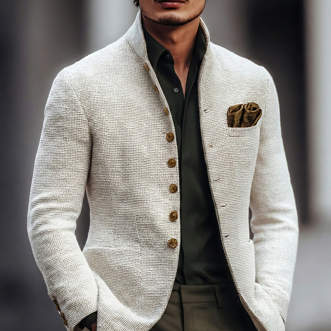 Feiner Cardigan Herren Strickjacke Elegant Einreiher