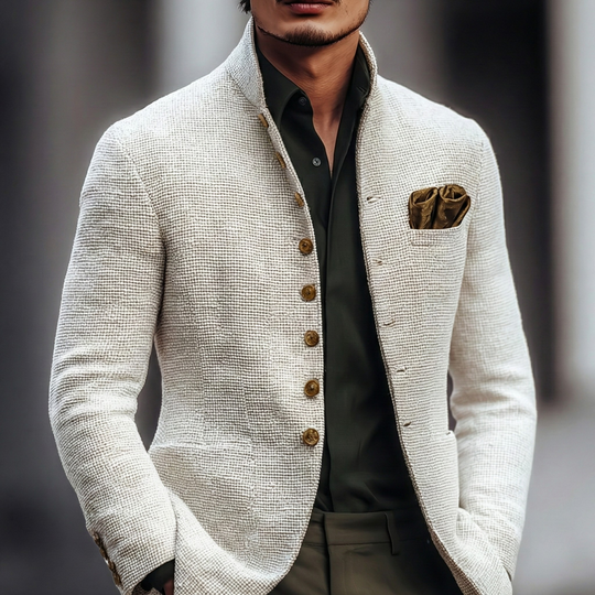 Feiner Cardigan Herren Strickjacke Elegant Einreiher