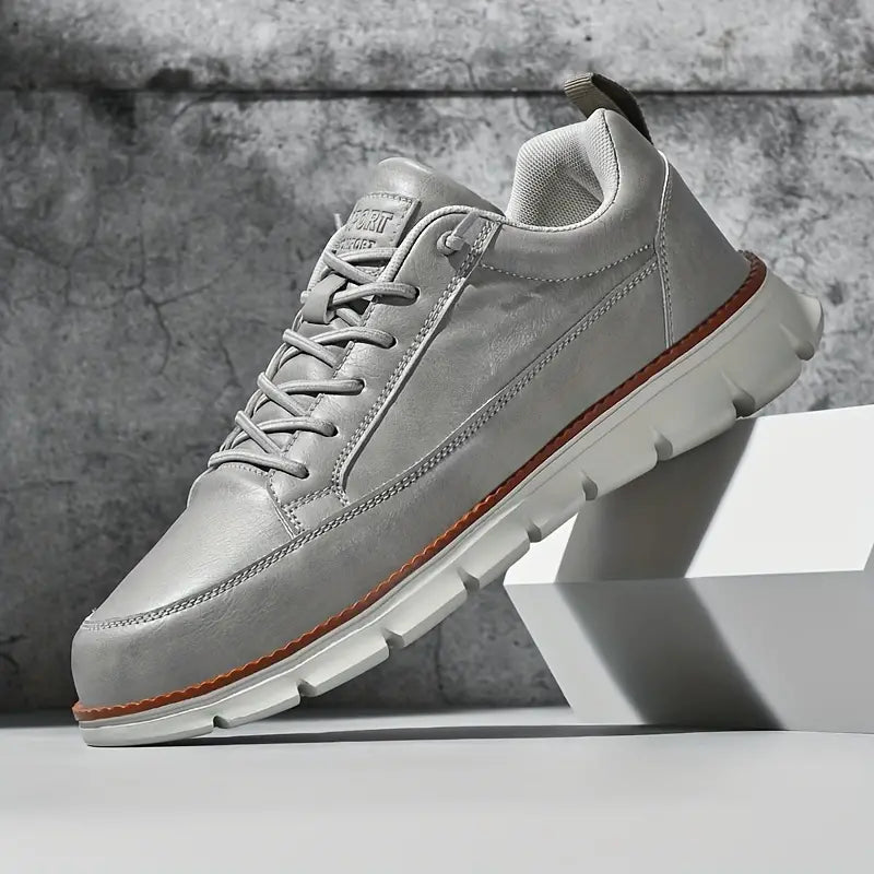 Italienische Leder Sneaker Herren Casual Schnürschuhe