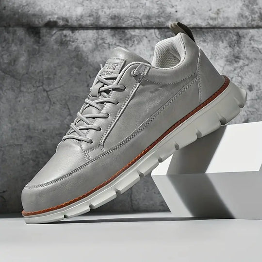 Italienische Leder Sneaker Herren Casual Schnürschuhe
