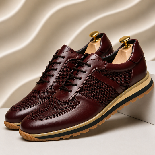 Rindsleder Sneaker Herren Italienisch Casual Komfort