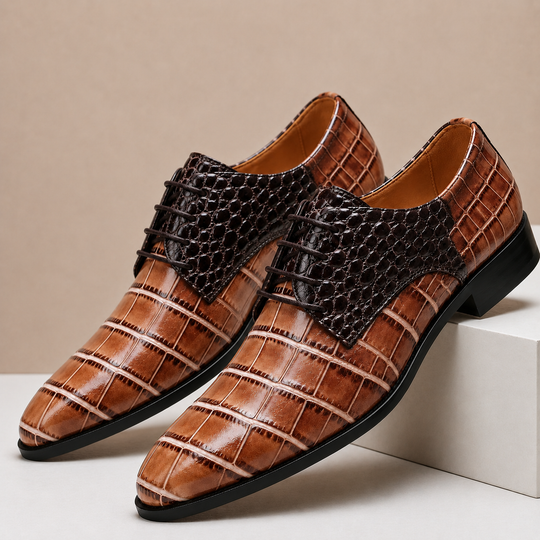 Geprägte Leder Anzugschuhe Herren Business Elegant