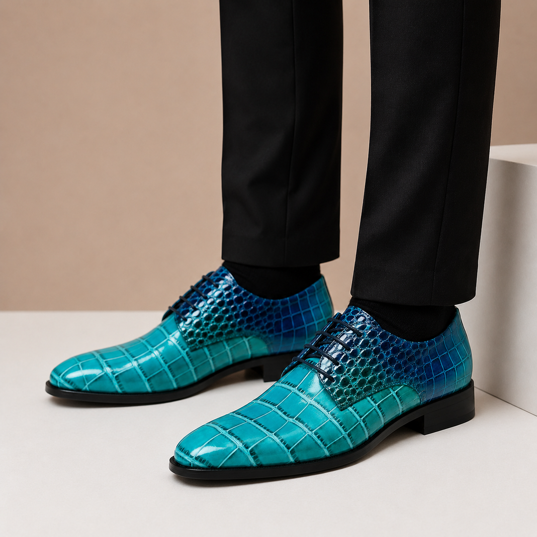 Geprägte Leder Anzugschuhe Herren Business Elegant