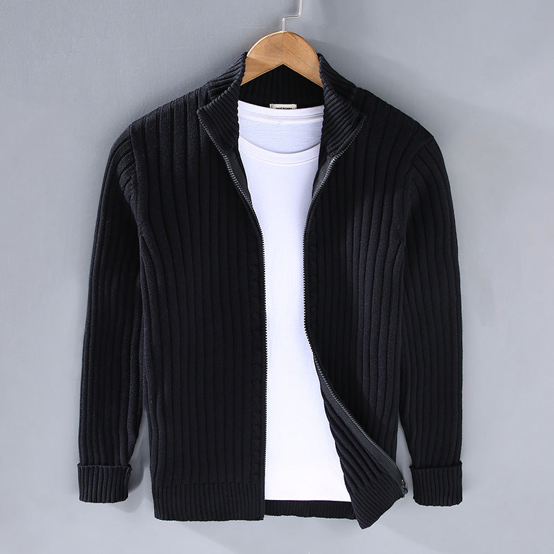 Zip Pullover Herren Strickpullover Old Money Sweater