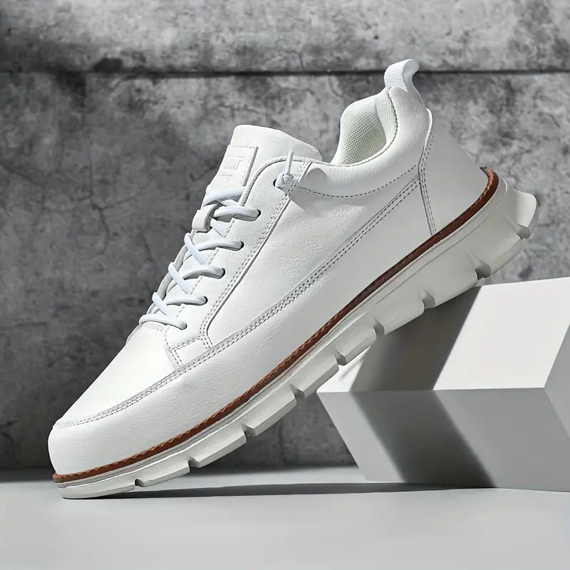 Italienische Leder Sneaker Herren Casual Schnürschuhe