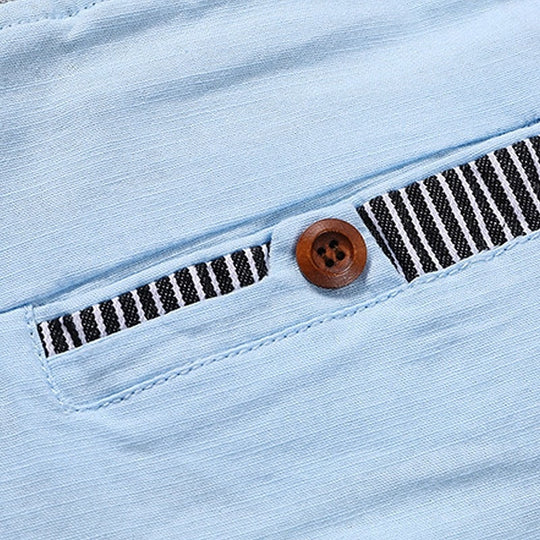 Lockere Leinen Baggy Hose Herren Sommer Baumwolle