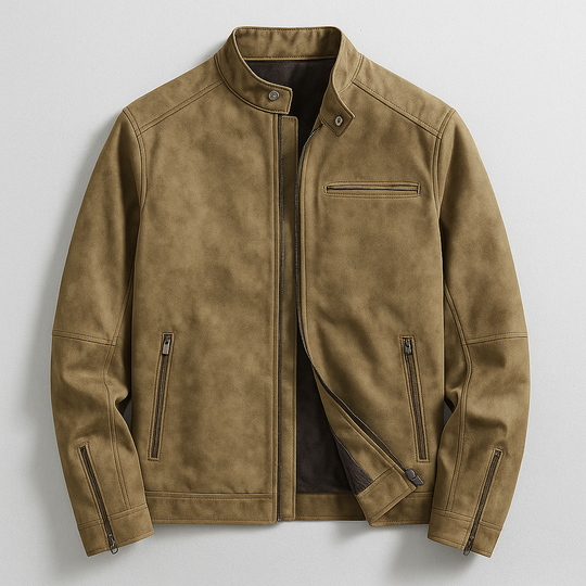 Distressed Lederjacke Herren Vintage Retro Biker
