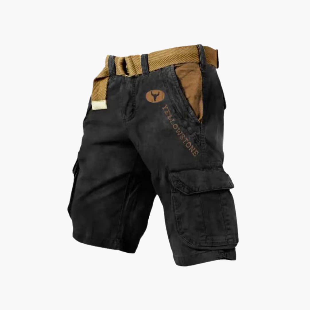 Herren Cargo-Shorts mit Gürtel und Seitentaschen – Outdoor Sommer-Shorts