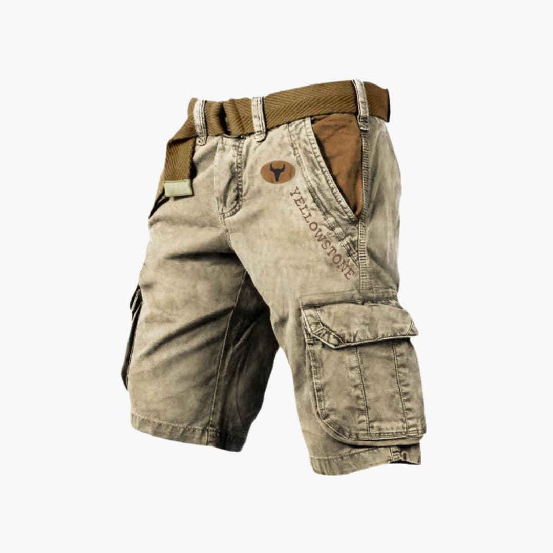 Herren Cargo-Shorts mit Gürtel und Seitentaschen – Outdoor Sommer-Shorts