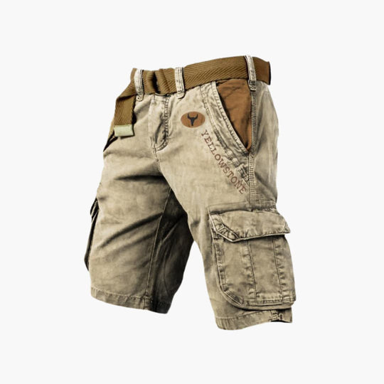 Herren Cargo-Shorts mit Gürtel und Seitentaschen – Outdoor Sommer-Shorts