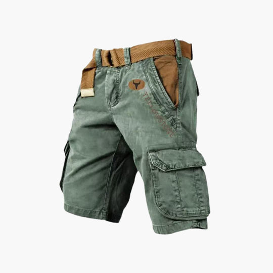 Herren Cargo-Shorts mit Gürtel und Seitentaschen – Outdoor Sommer-Shorts