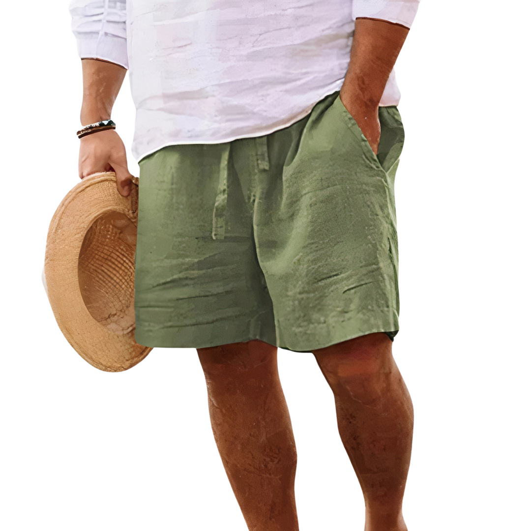 Herren Shorts aus Baumwolle und Leinen – Kurze Sommerhose