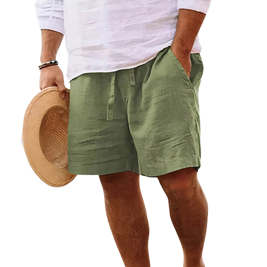 Herren Shorts aus Baumwolle und Leinen – Kurze Sommerhose