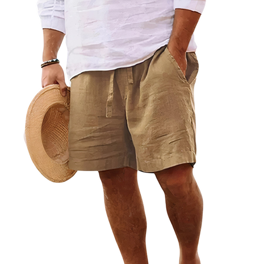 Herren Shorts aus Baumwolle und Leinen – Kurze Sommerhose