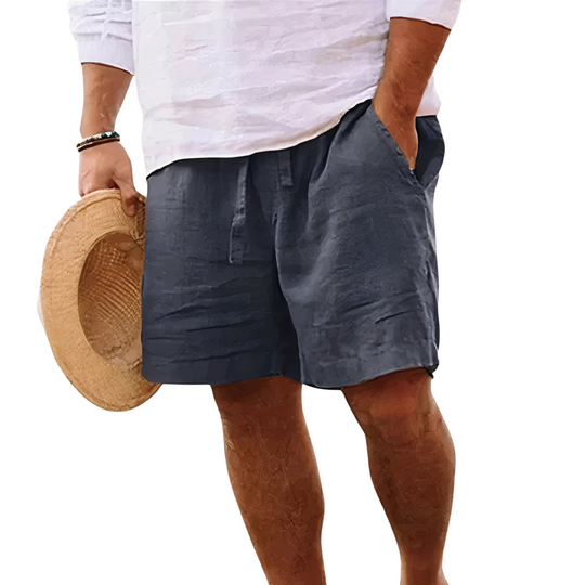 Herren Shorts aus Baumwolle und Leinen – Kurze Sommerhose