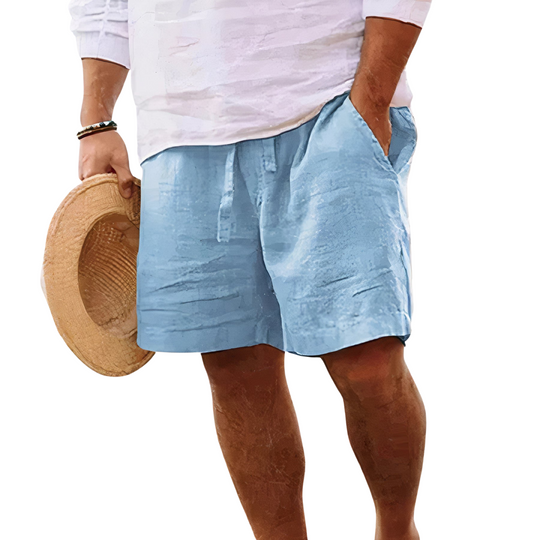 Herren Shorts aus Baumwolle und Leinen – Kurze Sommerhose