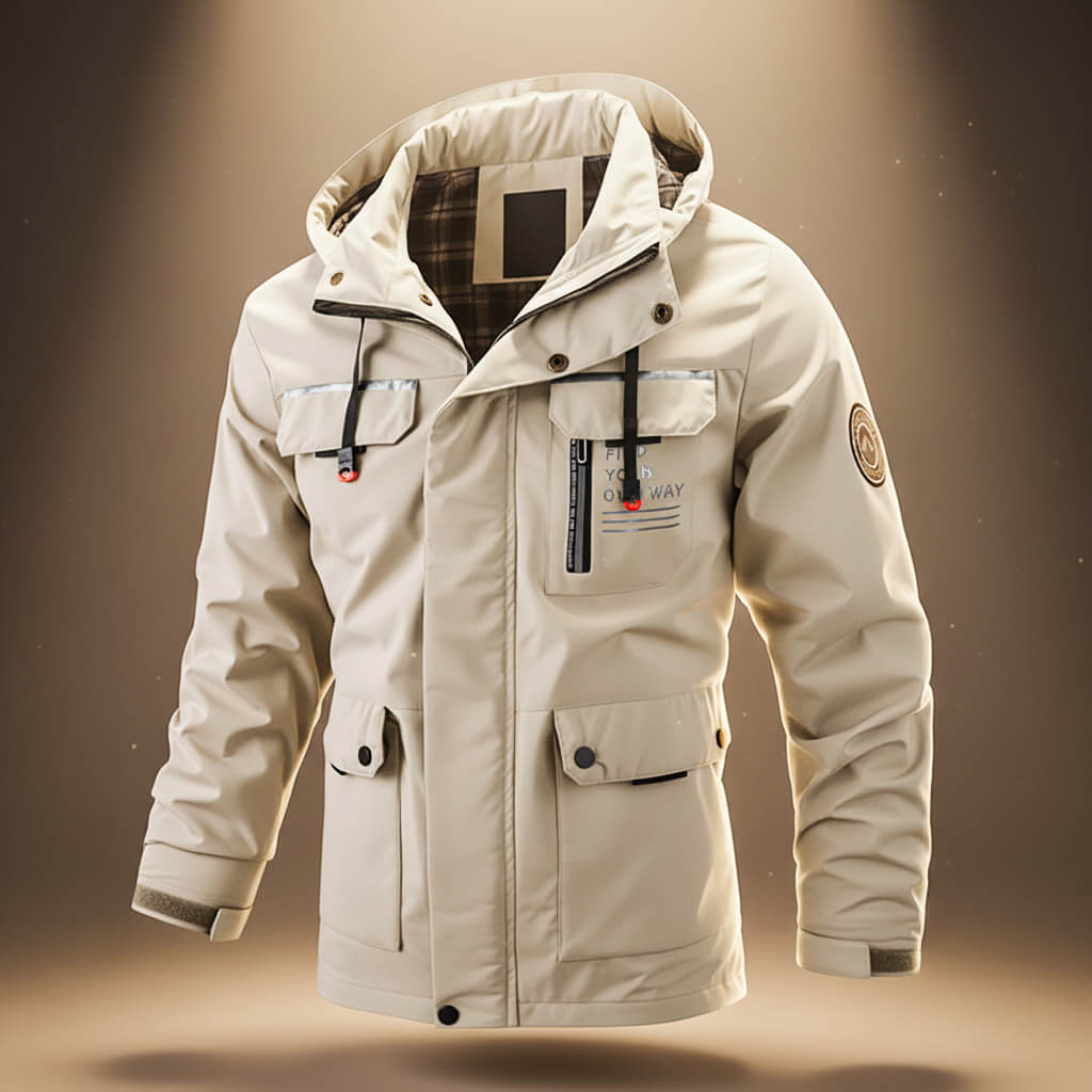 Kapuzen Winterjacke Herren Wetterfest Outdoor Warm