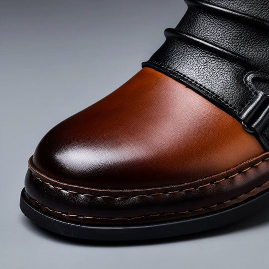 Herren Lederstiefel aus Echtleder – Elegante Stiefeletten in Braun