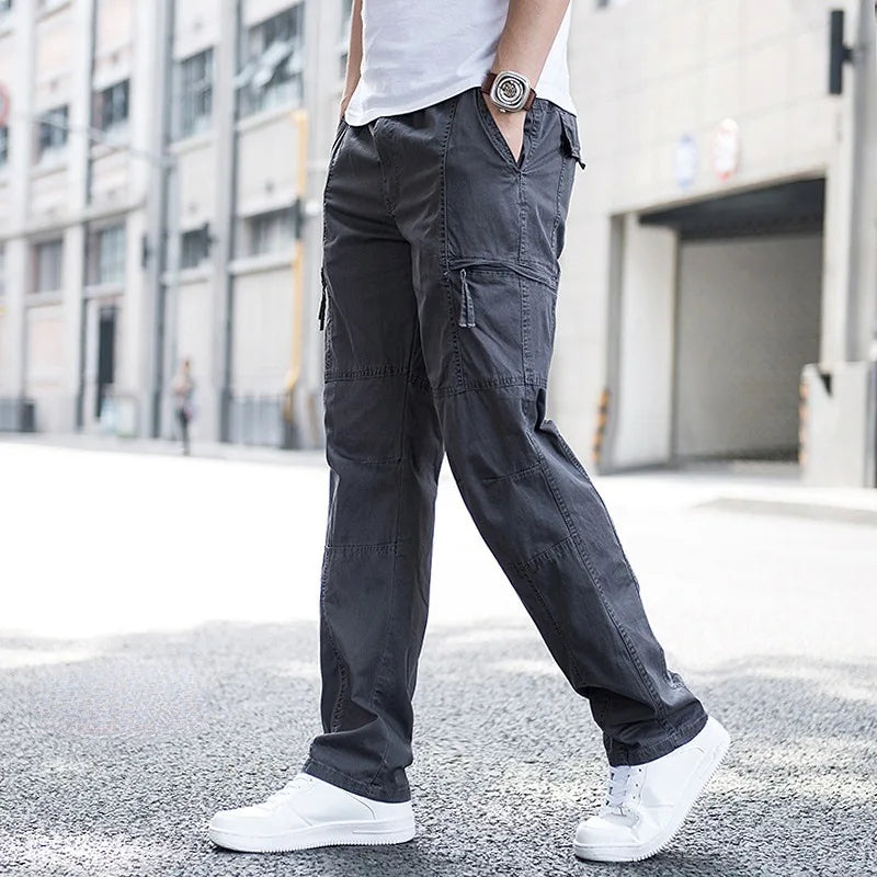 Relaxed Fit Cargohose Herren Outdoor Utility Taschen