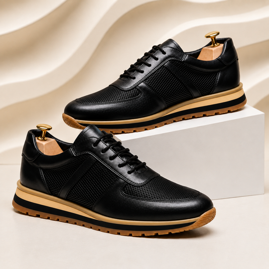 Rindsleder Sneaker Herren Italienisch Casual Komfort