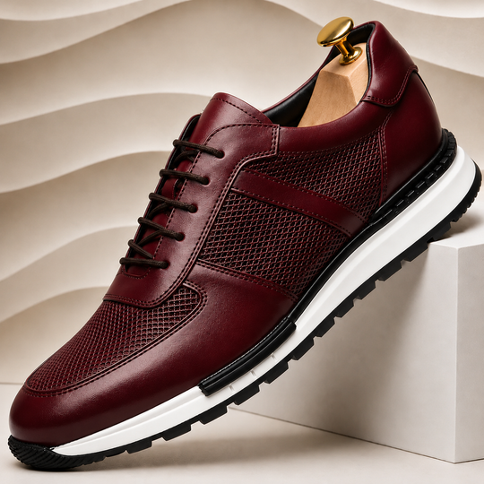 Rindsleder Sneaker Herren Casual Komfort Freizeitschuhe