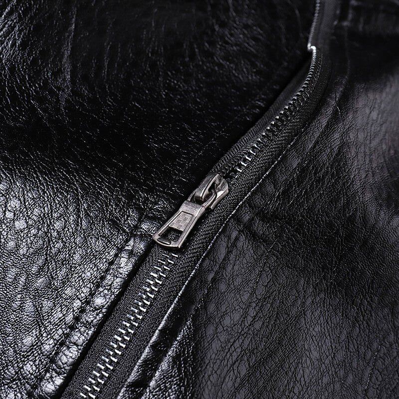 Italienische Lederjacke Herren Echtleder Elegant Slim