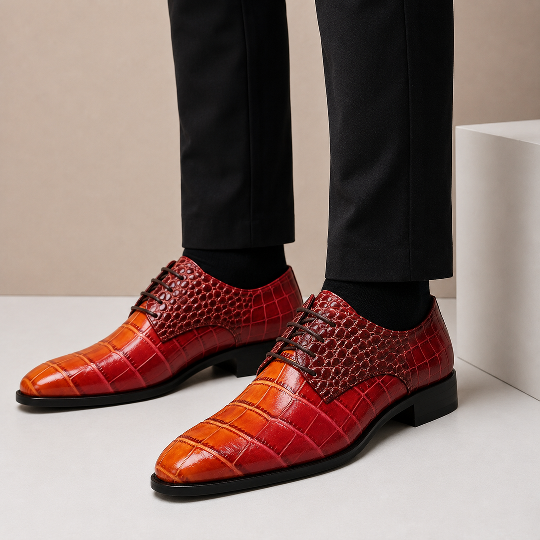 Geprägte Leder Anzugschuhe Herren Business Elegant