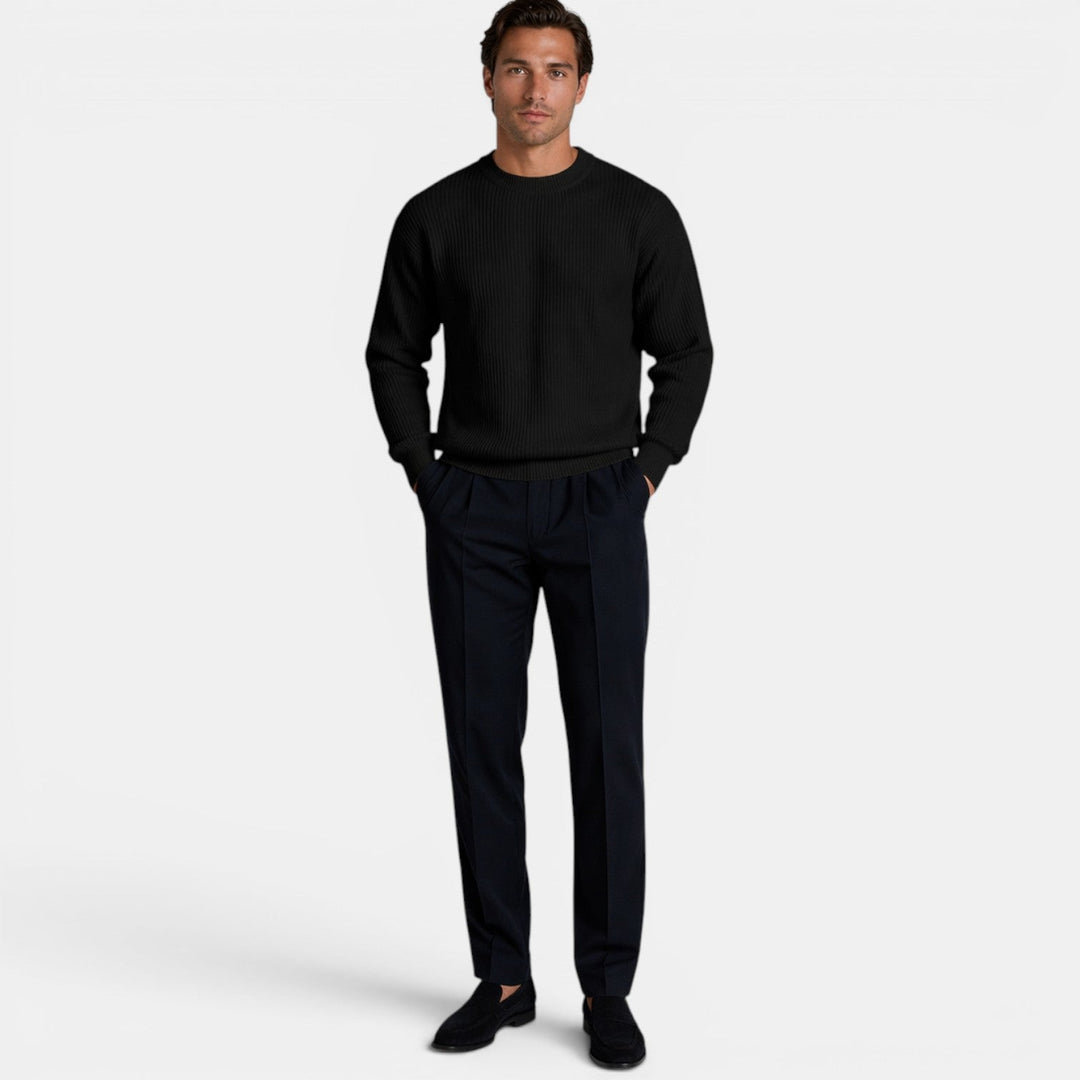 Herren Strick-Rundhals-Pullover – Jennoir
