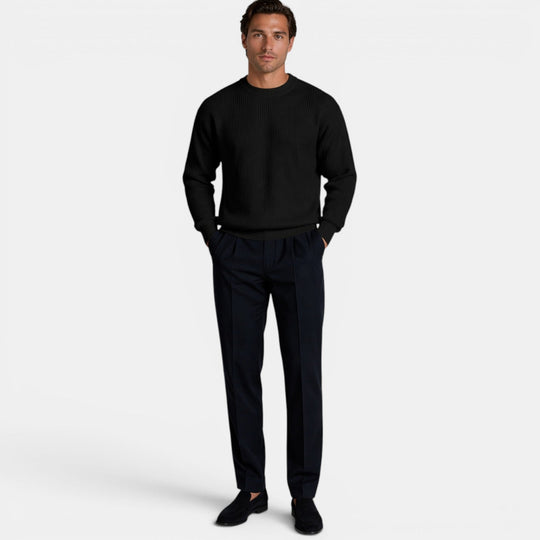Herren Strick-Rundhals-Pullover – Jennoir