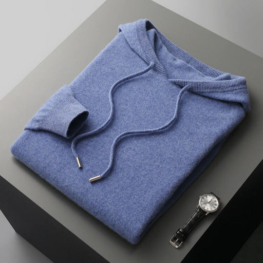 Merino Hoodie Herren Kapuzenpullover Strick Premium