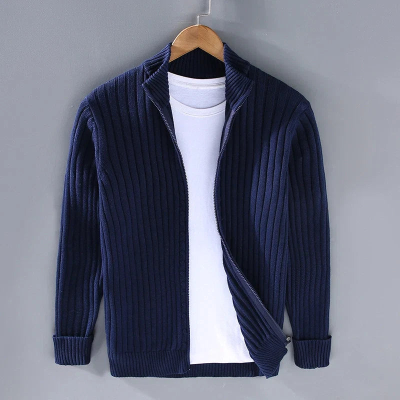 Zip Pullover Herren Strickpullover Old Money Sweater
