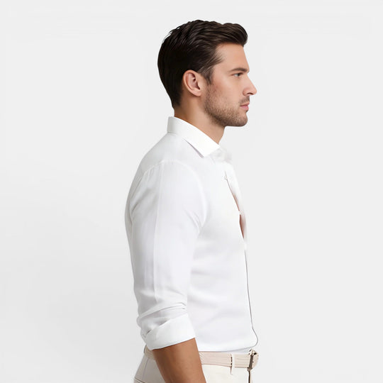 Herren Atmungsaktives Leinenbaumwoll-Hemd – Jennoir
