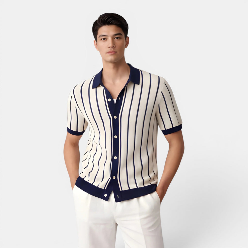 Herren Gestreiftes Strickhemd – Jennoir