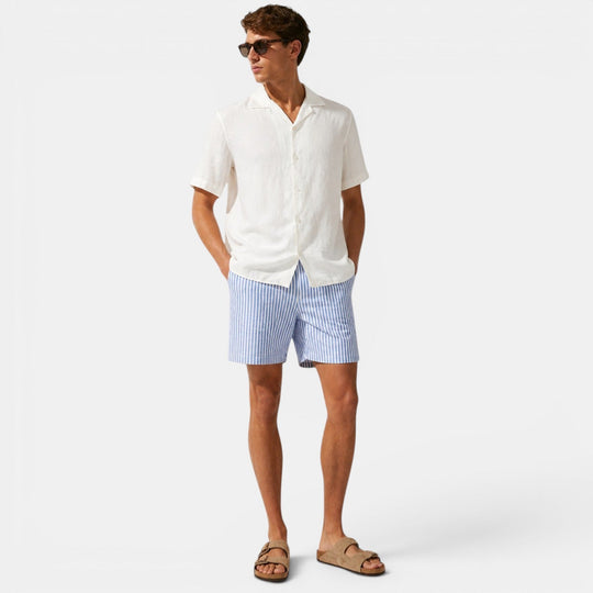 Herren Gestreifte Leinenshorts – Jennoir