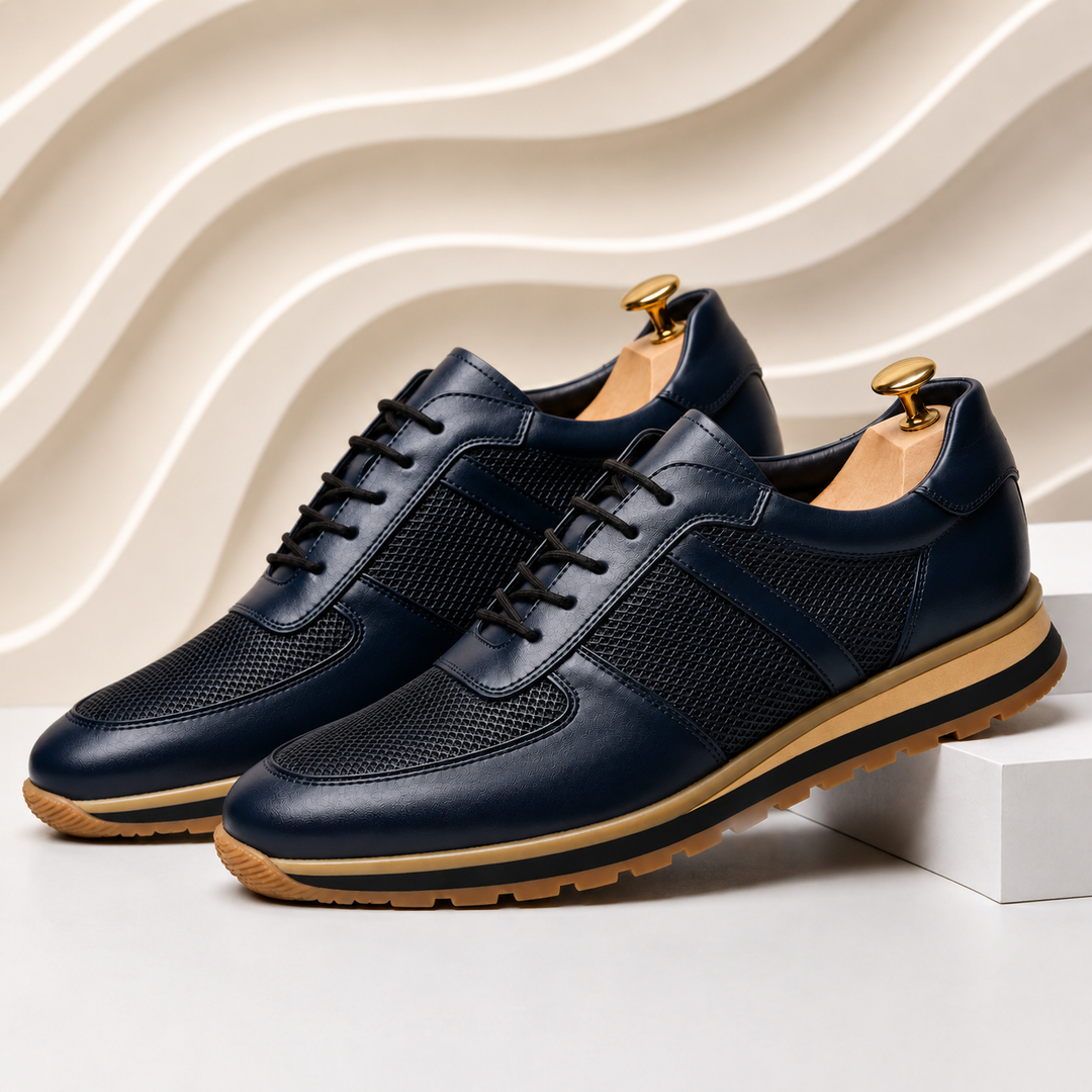 Rindsleder Sneaker Herren Italienisch Casual Komfort