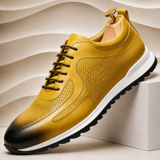 Rindsleder Sneaker Herren Premium Casual Komfort Schuhe
