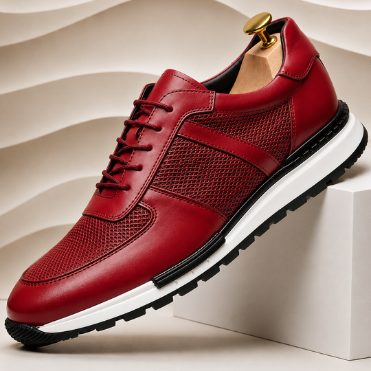 Rindsleder Sneaker Herren Casual Komfort Freizeitschuhe