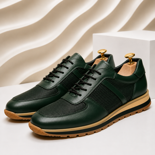 Rindsleder Sneaker Herren Italienisch Casual Komfort