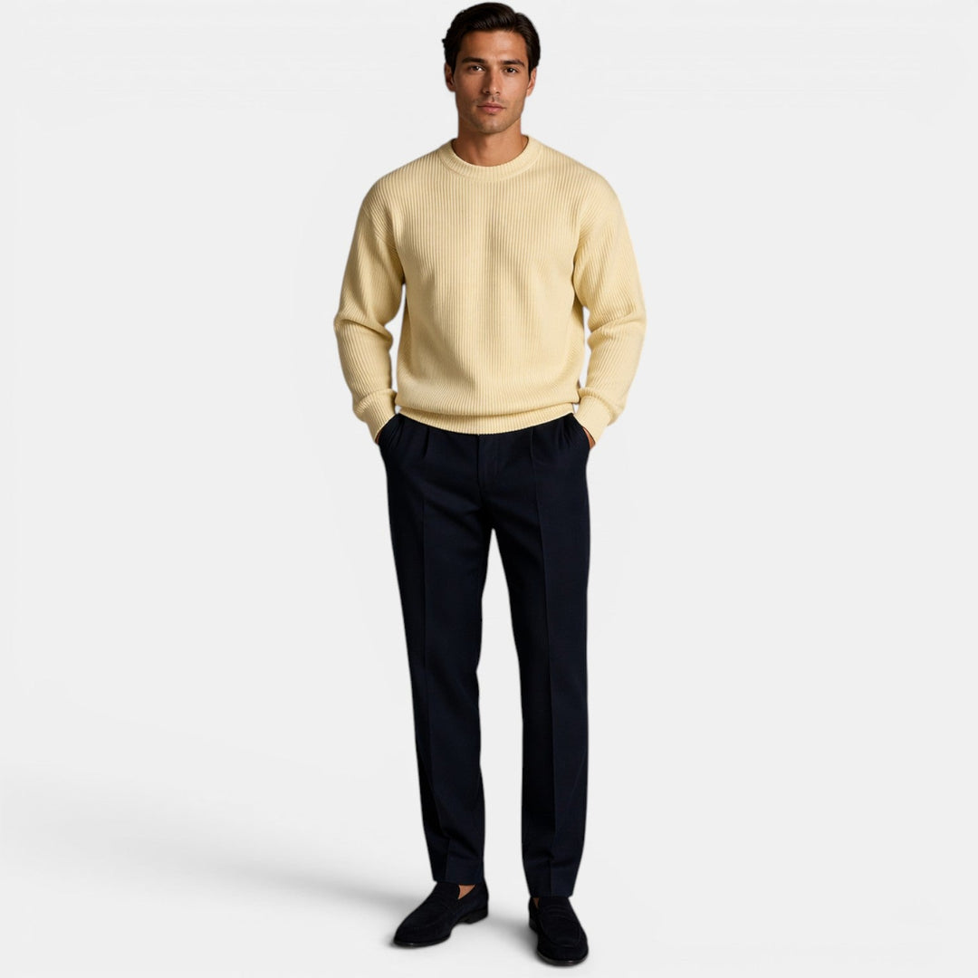 Herren Strick-Rundhals-Pullover – Jennoir