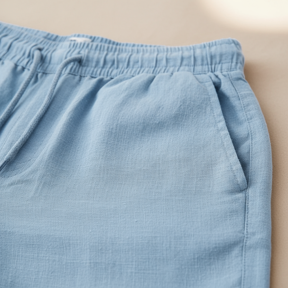 Herren Shorts aus Baumwolle und Leinen – Kurze Sommerhose
